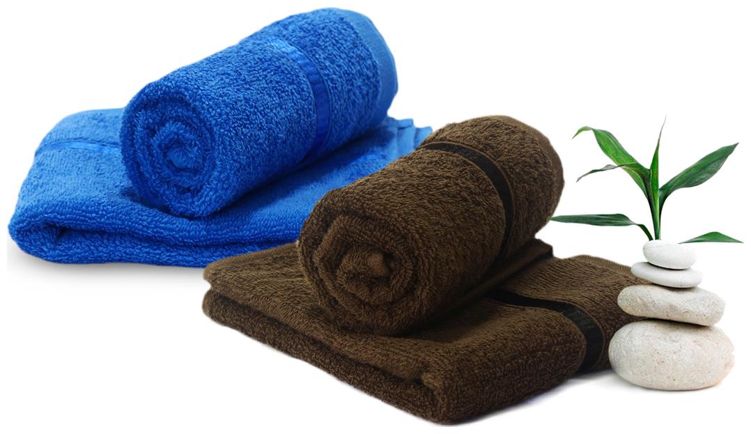 

Story Home 450 Cotton Hand towel ( 4 pieces Brown Blue )