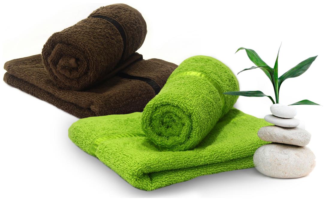 

Story Home 450 Cotton Hand towel ( 4 pieces Green Brown )