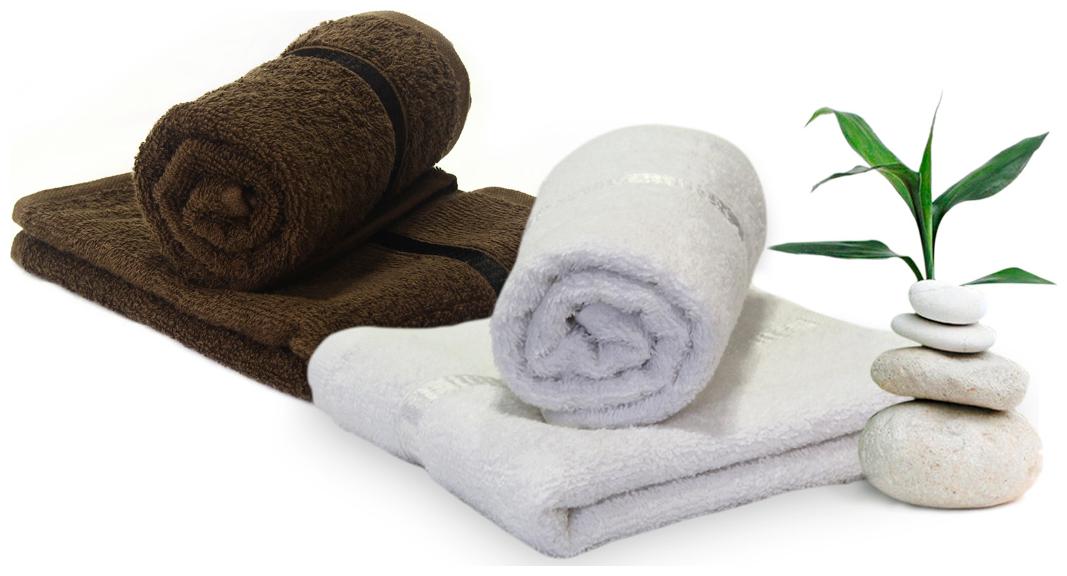 

Story Home 450 Cotton Hand towel ( 4 pieces White Brown )