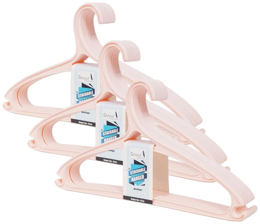 

Story home Pink Hanger set of 24