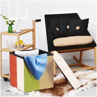 Story@home Foldable 1 pc Ottoman Storage Box Cum Stool