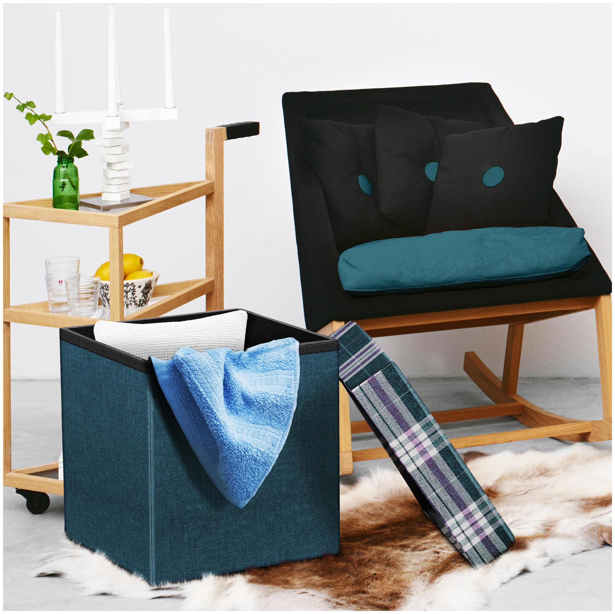 

Story home Foldable 1 pc Ottoman Storage Box Cum Stool