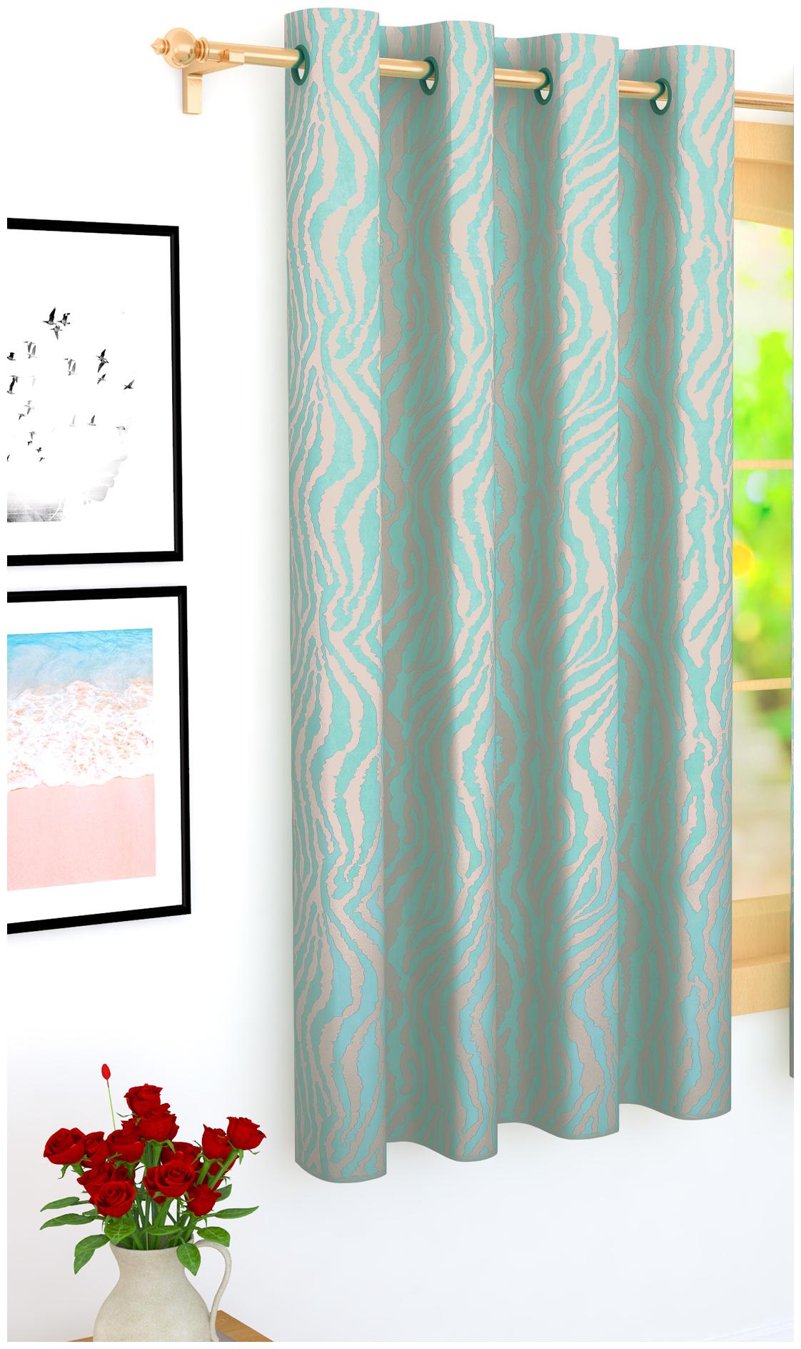 

Story Home Jacquard Window Blackout Violet Regular Curtain ( Eyelet Closure Printed )