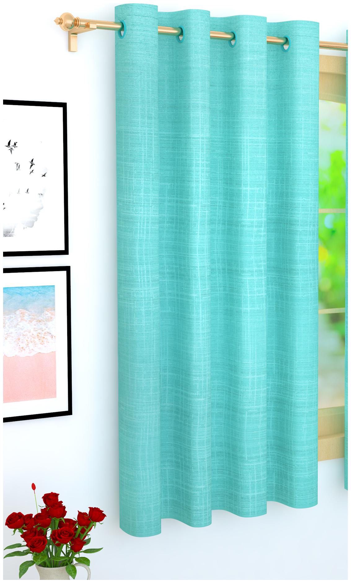 

Story Home Jacquard Window Blackout Beige Regular Curtain ( Eyelet Closure Solid )