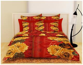 Story@Home Swan Di Ville Ultra Soft Printed Microfibre Double Quilt - Peach