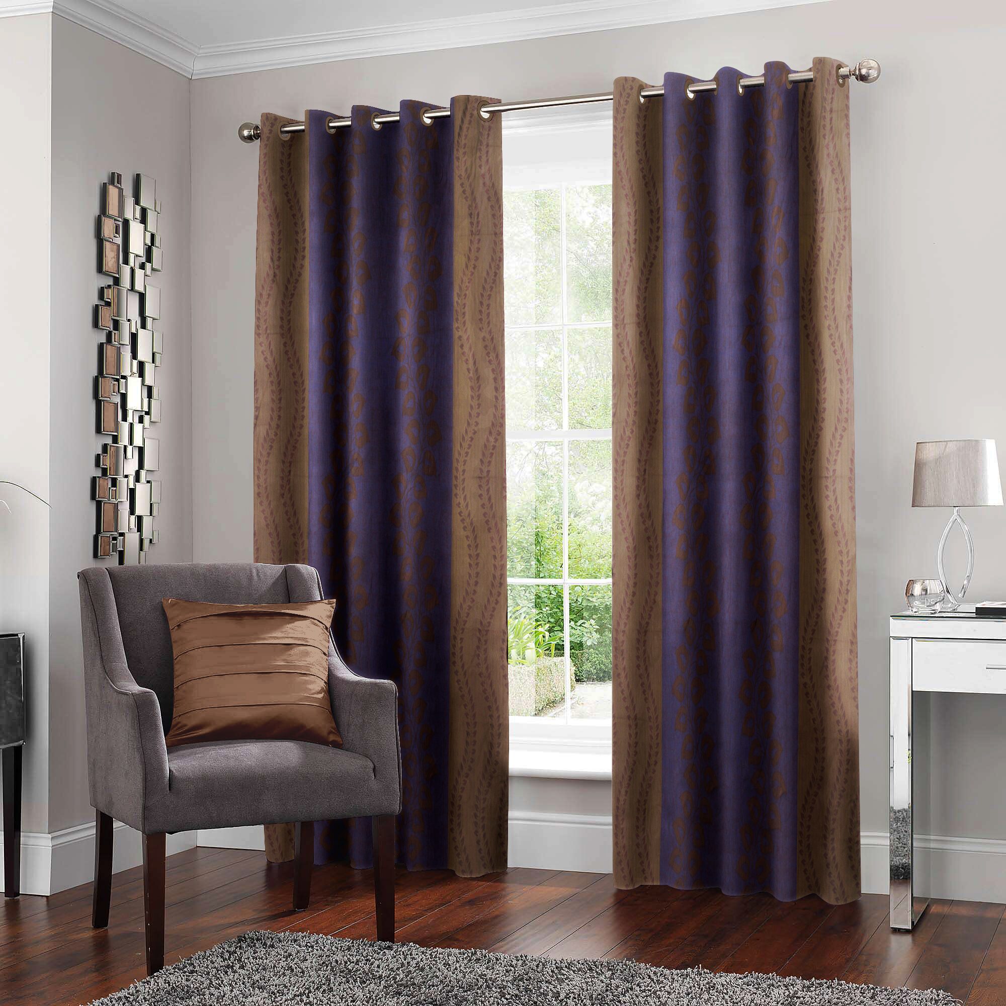 

Story Home Polyester Door Semi Transparent Brown Regular Curtain ( Eyelet Closure Abstract )