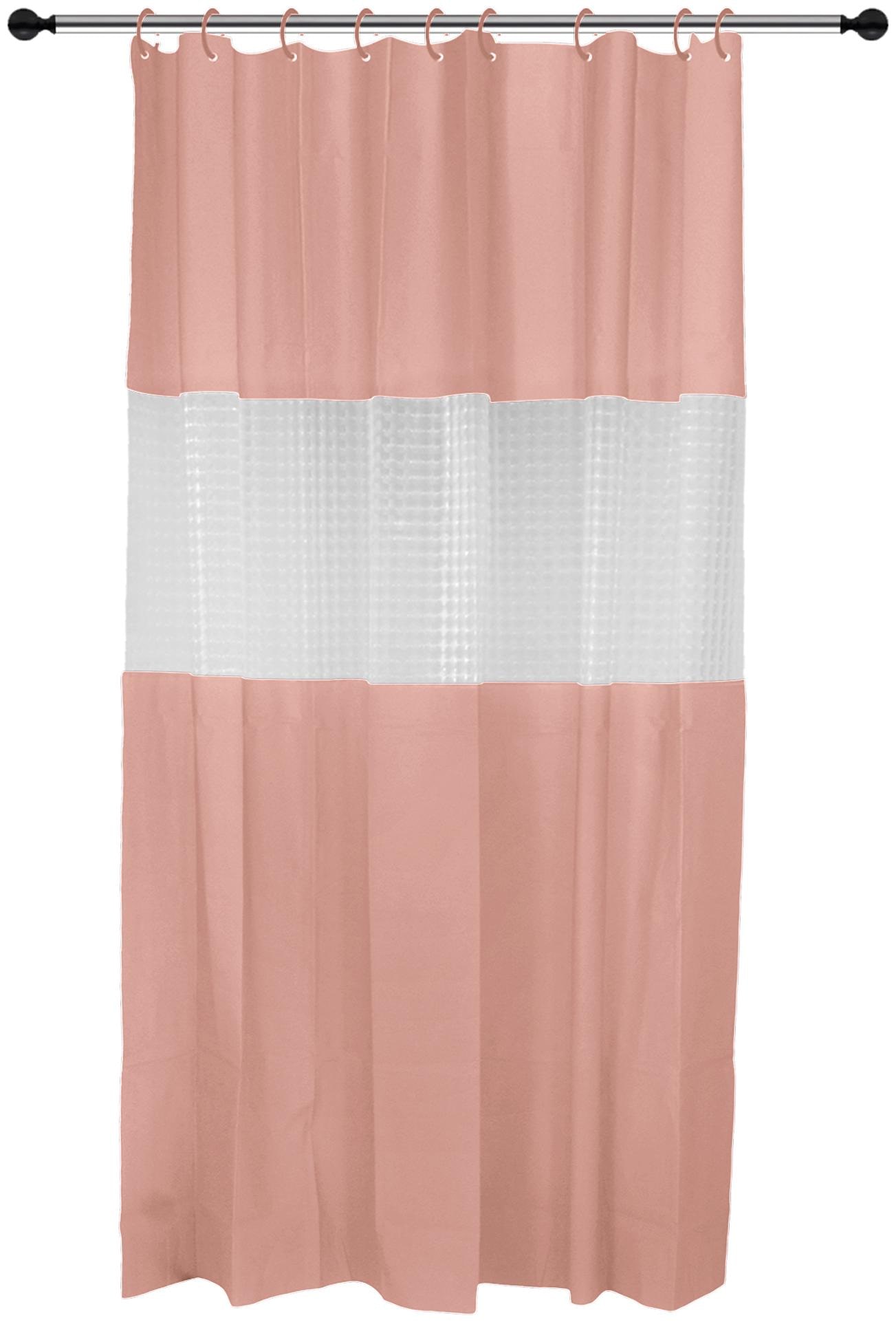 

Story Home PVC Door Semi Transparent Peach Shower Curtain ( Eyelet Closure Plain )