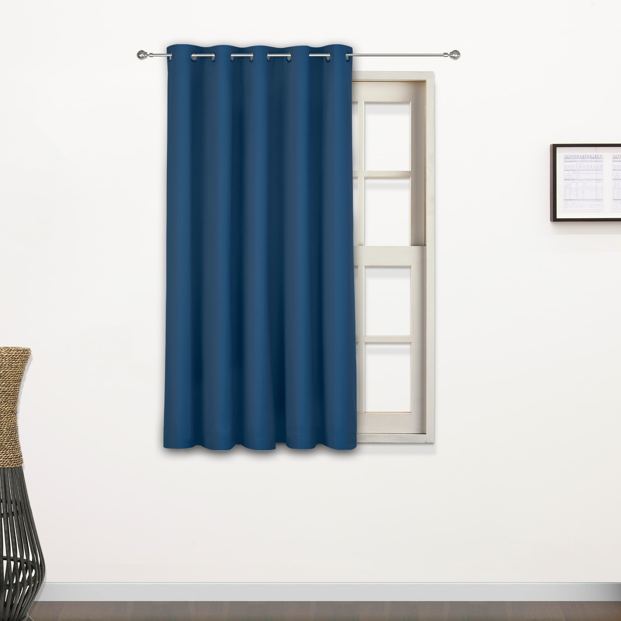 

Story Home 1 Pc Faux Silk Blackout Window Curtain - 5ft