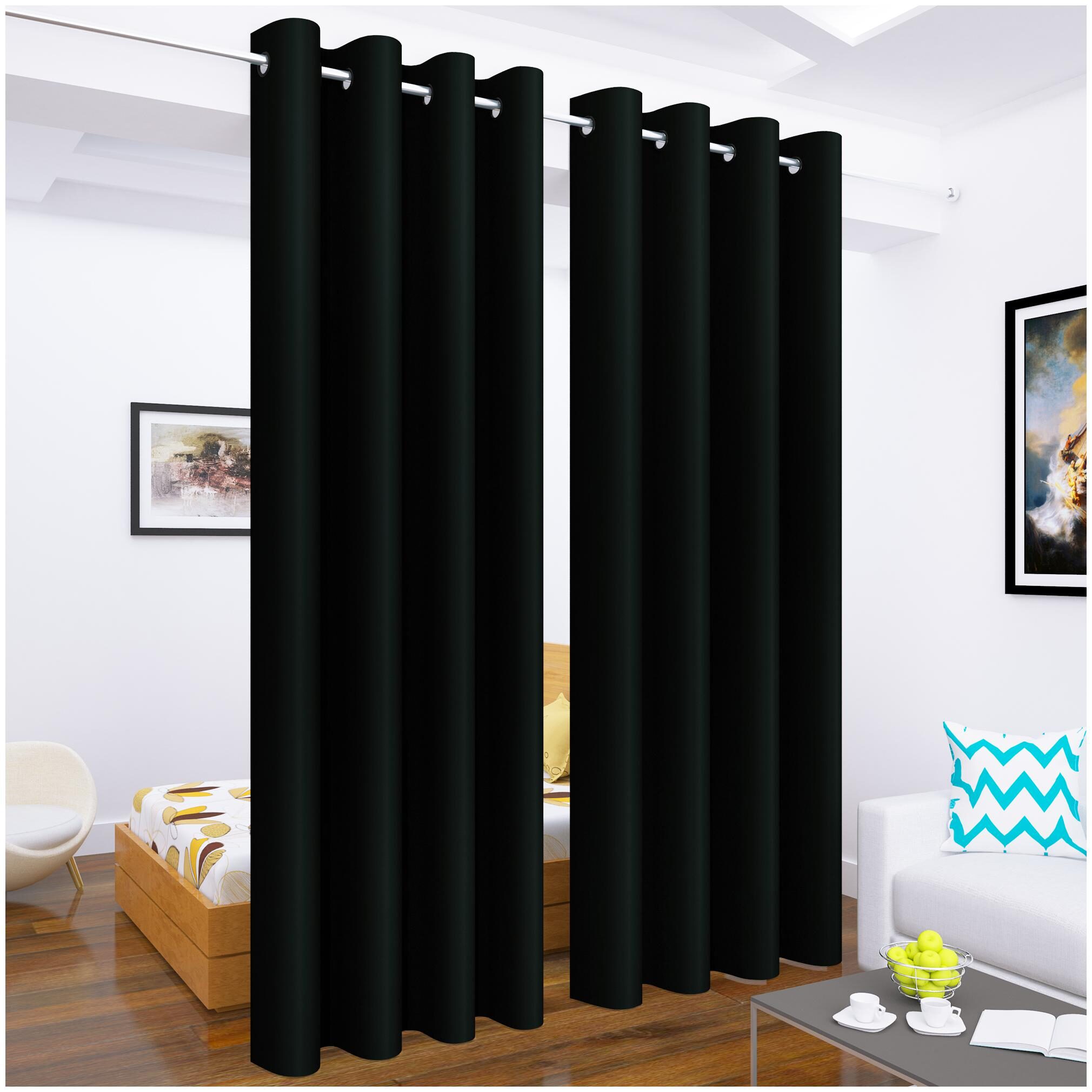 

Story Home Set of 2 Pcs Long Door Blackout Curtain - 9ft