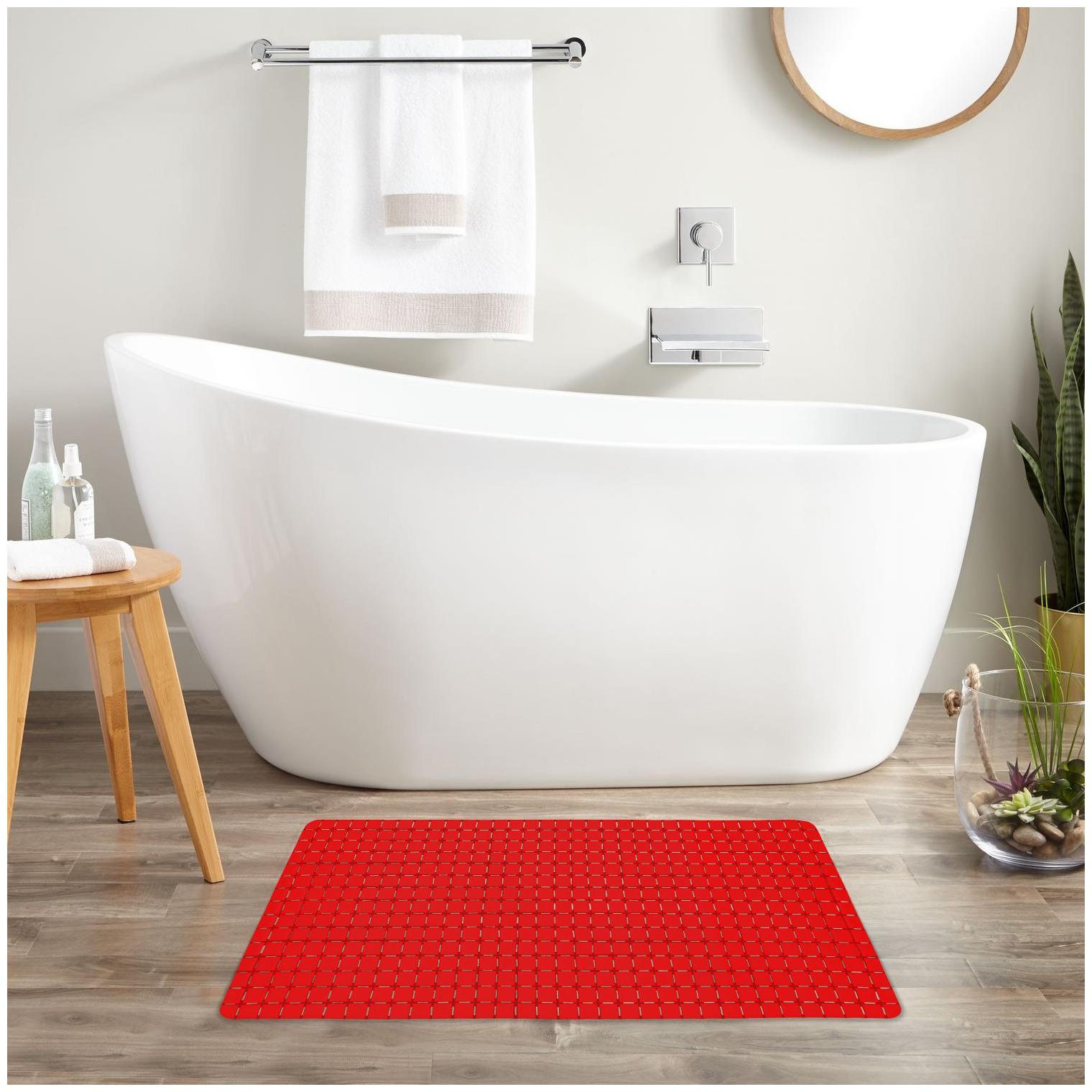 

Story Home Bath Mat For Bathroom - Red