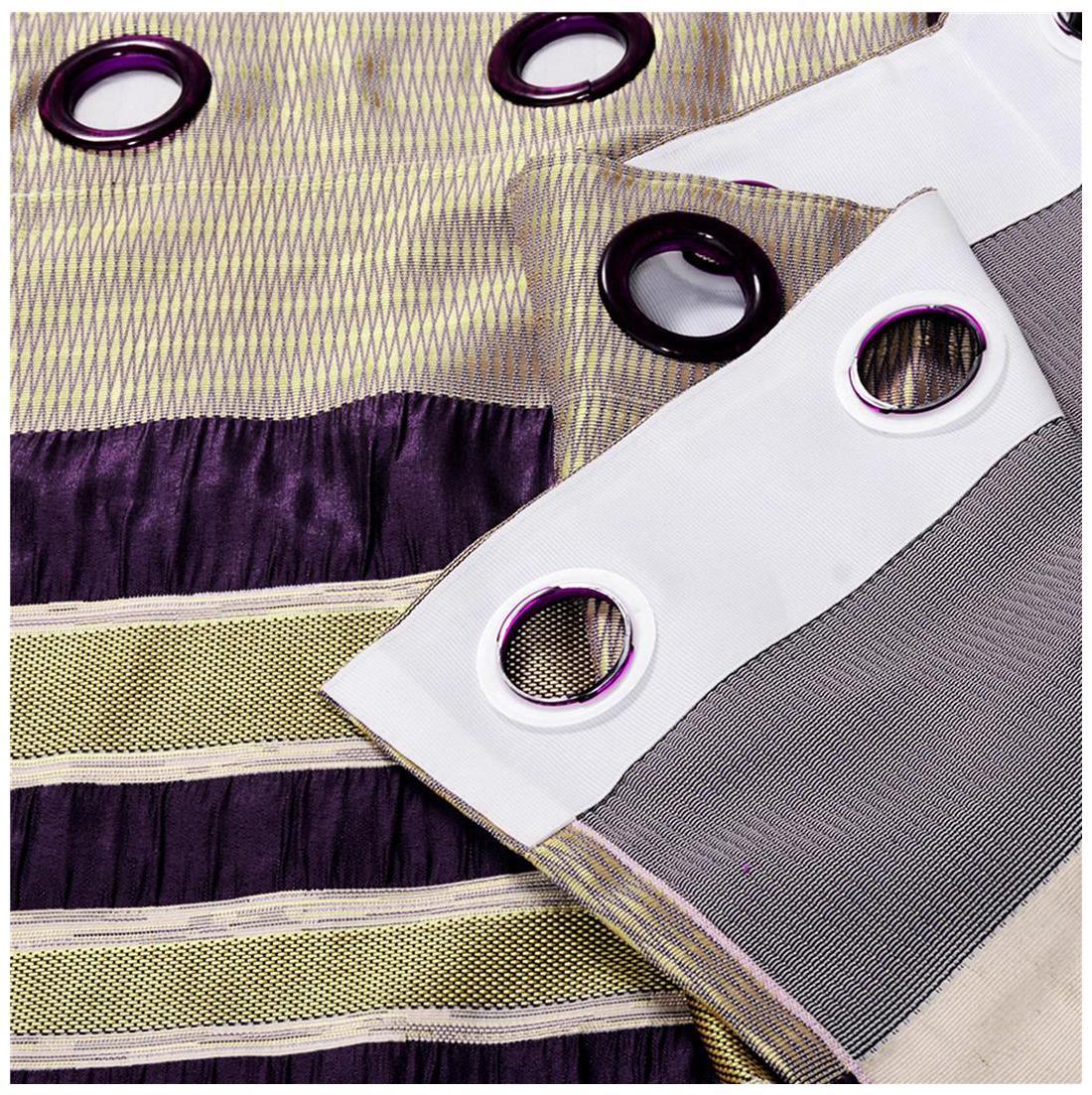 

Story Home Jacquard Door Semi Transparent Purple Regular Curtain ( Eyelet Closure Abstract )