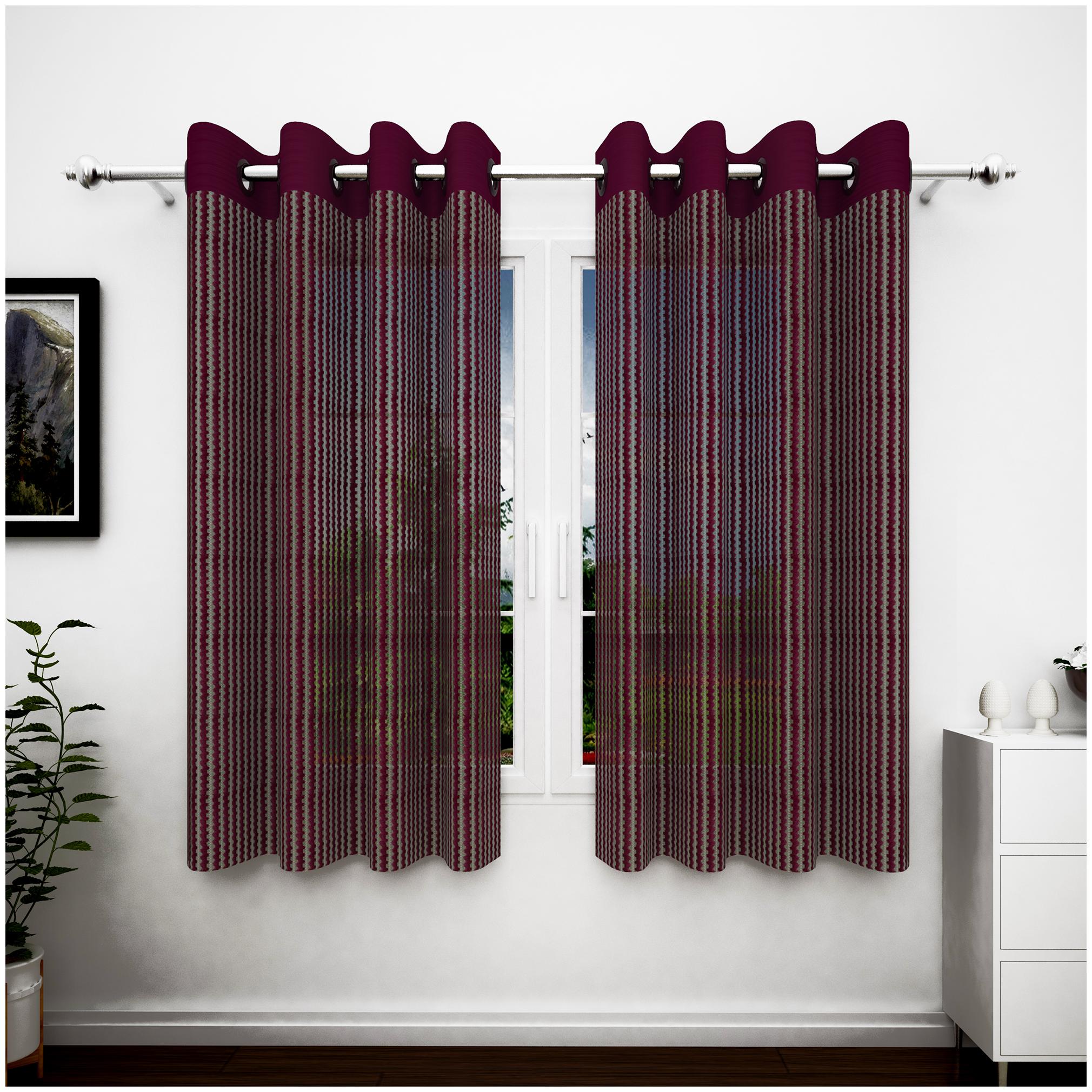 

Story Home 2 pcs Aura Door Sheer Curtains - 5 ft