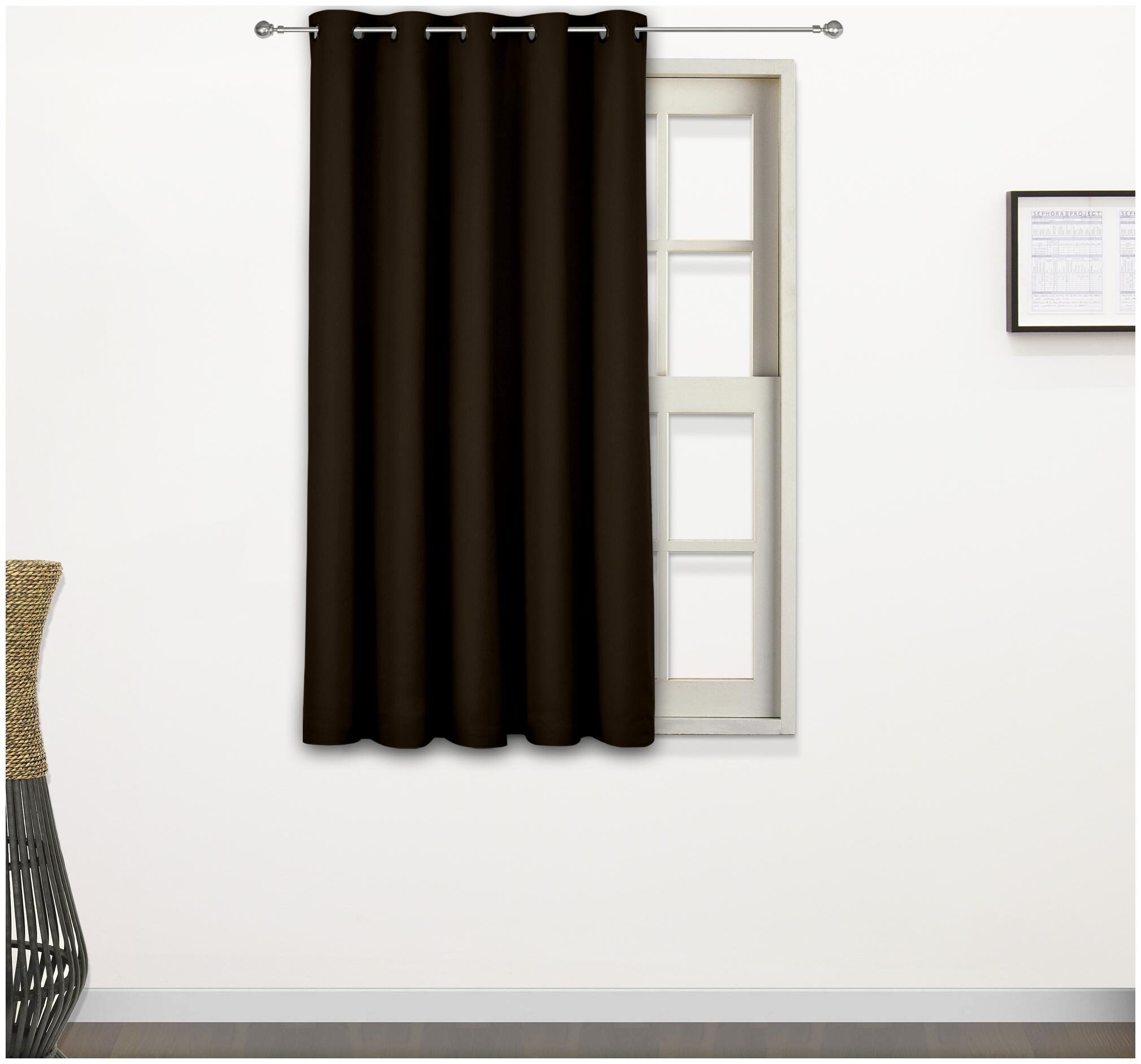 

Story Home 2 Pcs Faux Silk Blackout Window Curtain - 5ft