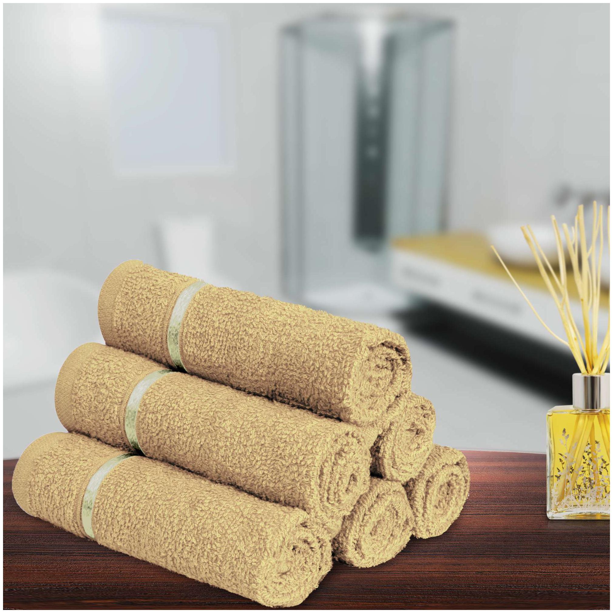 

Story Home 450 GSM Cotton Face towel ( 6 pieces Beige )