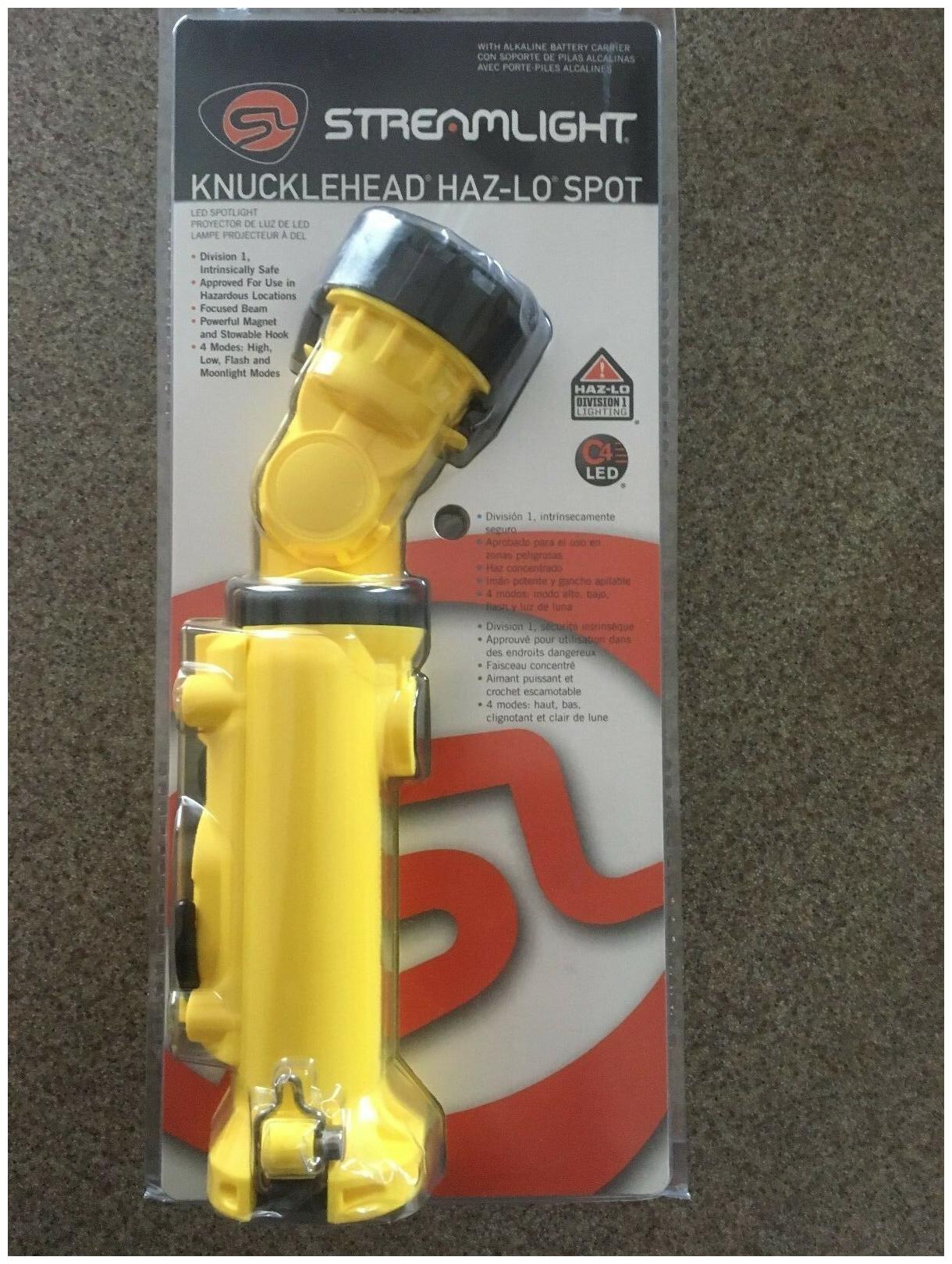 

Streamlight 91742 Knucklehead Yellow HAZ-LO Spot Light - ALKALINE BATTERY MODEL