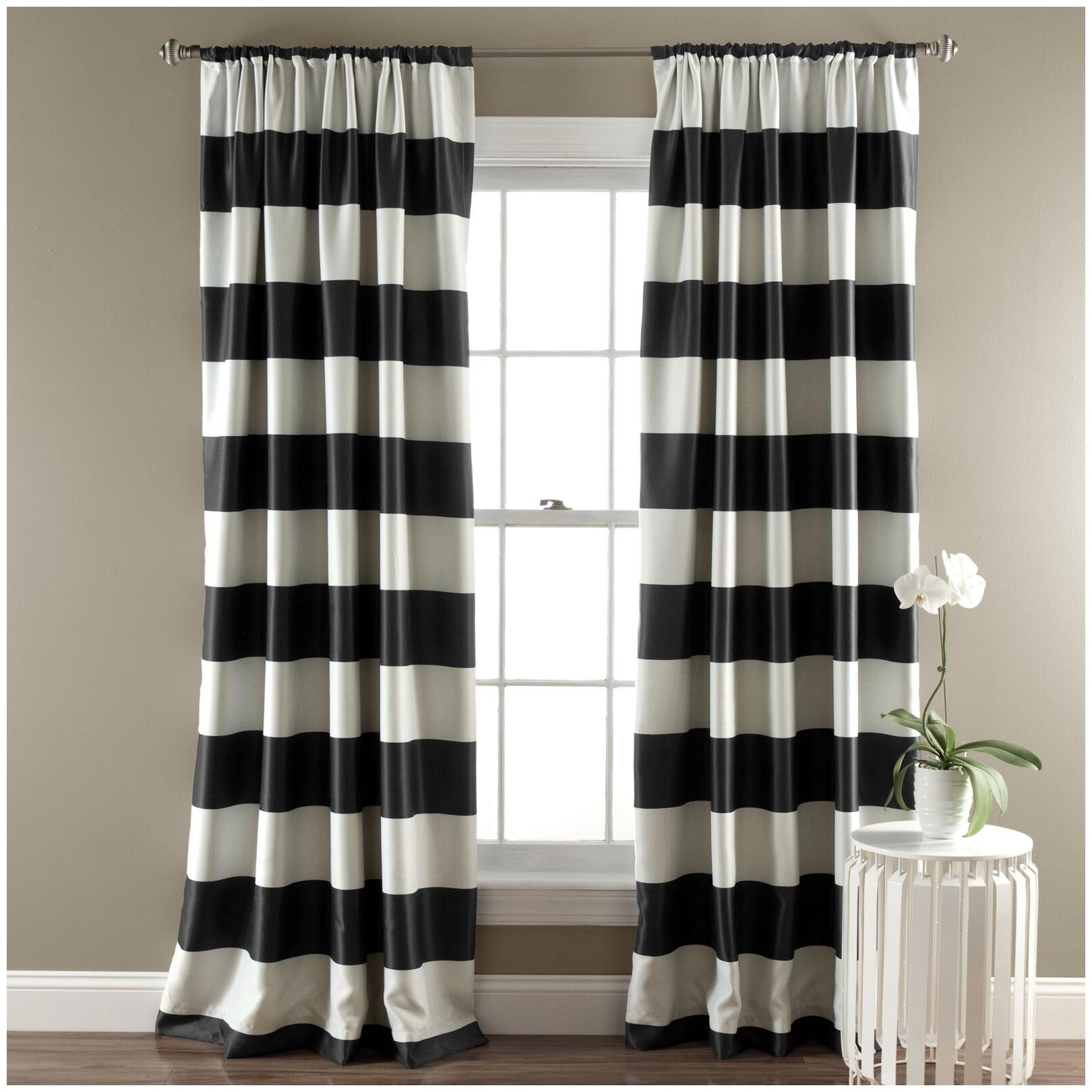 

Stripe Blackout Window Panel Black Set 52x84