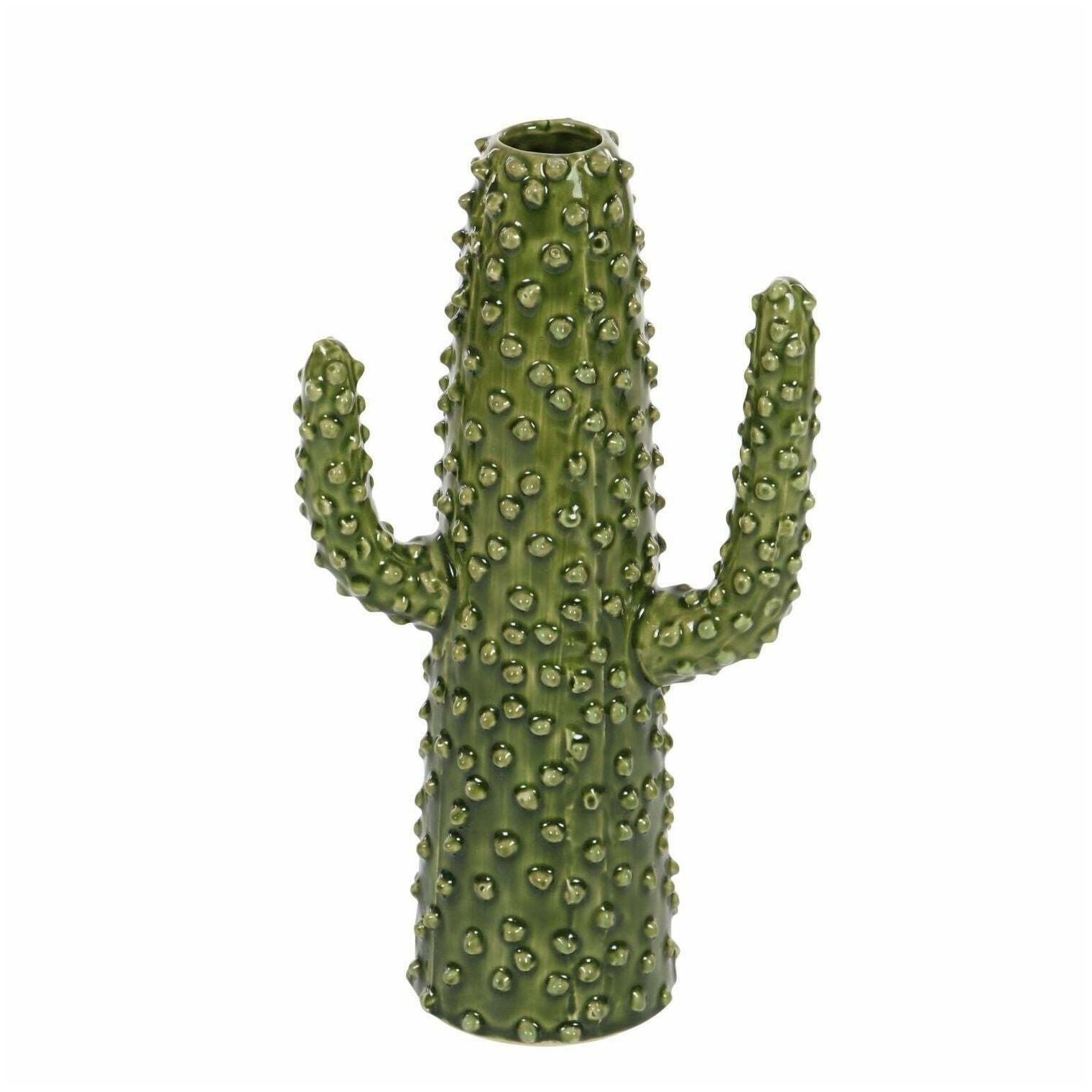 

Studio 350 Ceramic Cactus Vase 5 inches wide 12 inches high Green