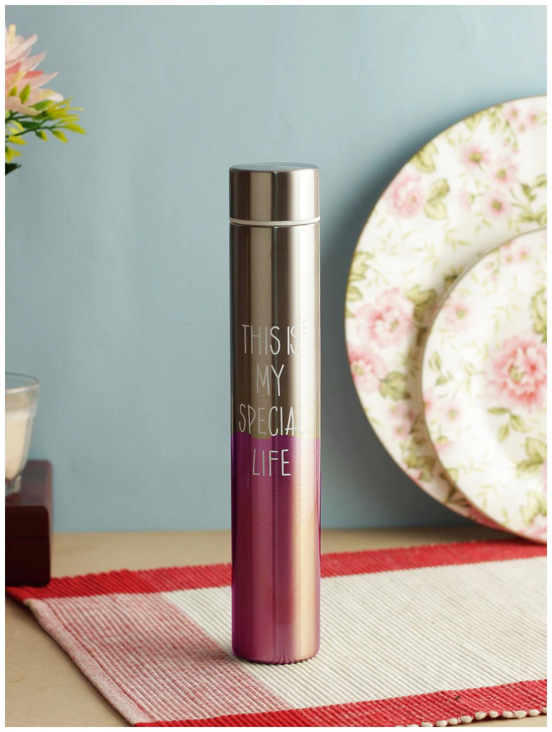 

Style Homez FLACO Vacuum Flask 260 ml 260 ml Stainless Steel Thermosteel Flask ( Silver Pink )