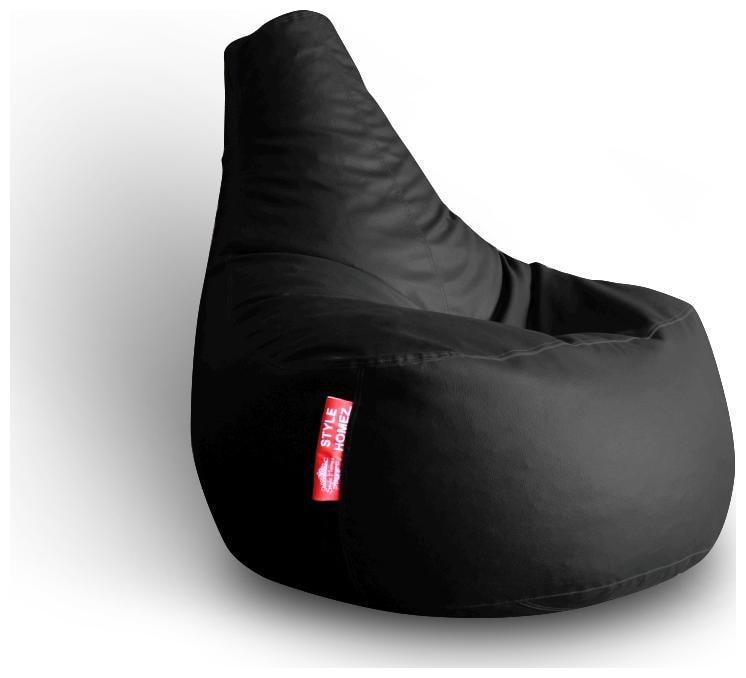 Style Homez Premium Leatherette XXL Bean Bag Gaming Chair Black Color, Cover Only by Style Homez