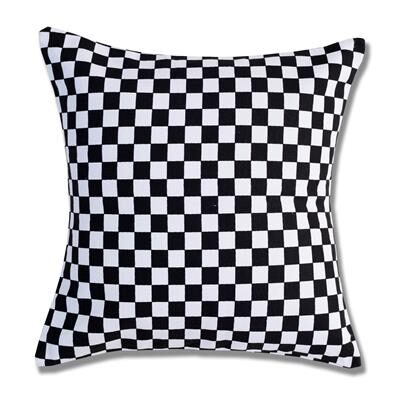

Style Homez Cotton Canvas Checkered Printed Cushion XL Size with Fillers
