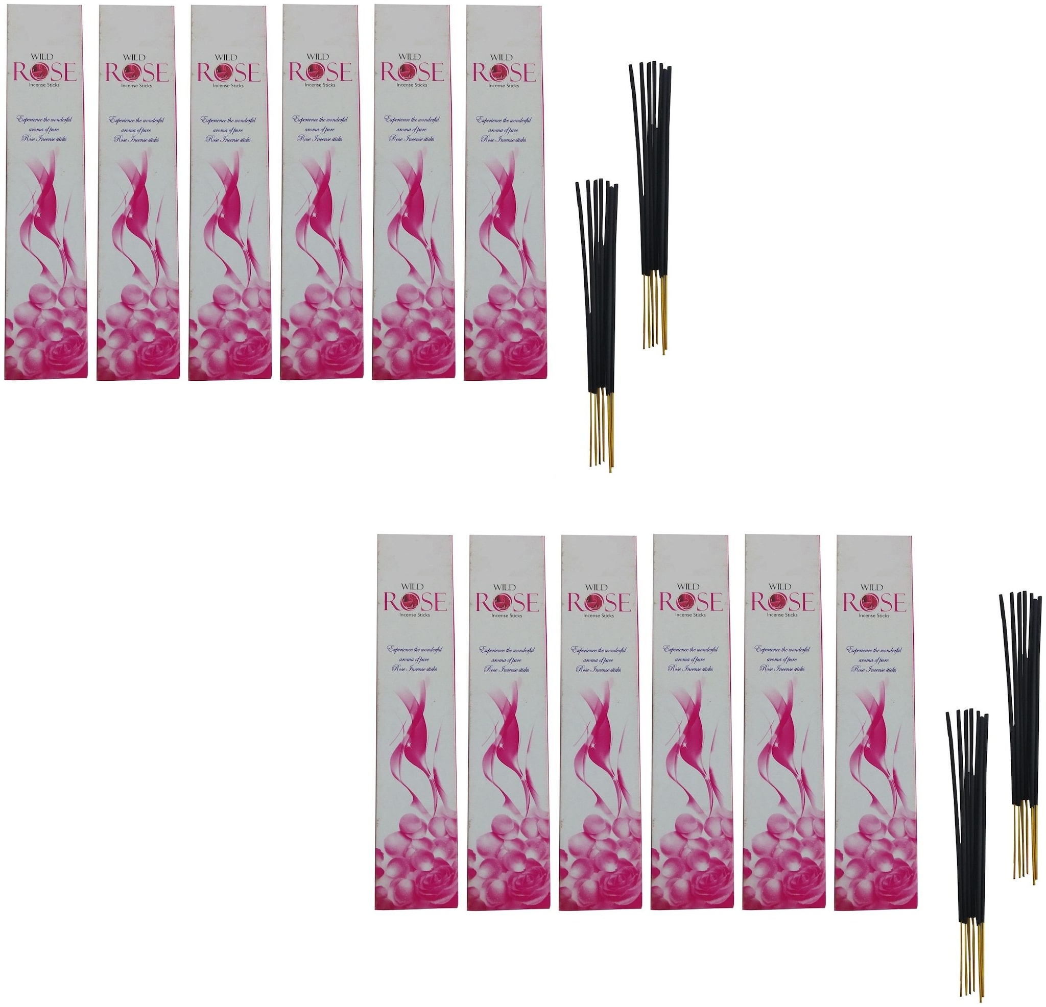 

Stylewell (Set Of 12 Pkt) Natural Mosquito Out Repellent Pollution Free Dry Fresh Rose Gulab Fragrance (10 Grams In Each Box) Incense Sticks Agarbattis For Spiritual Purpose Worship Puja Mediation