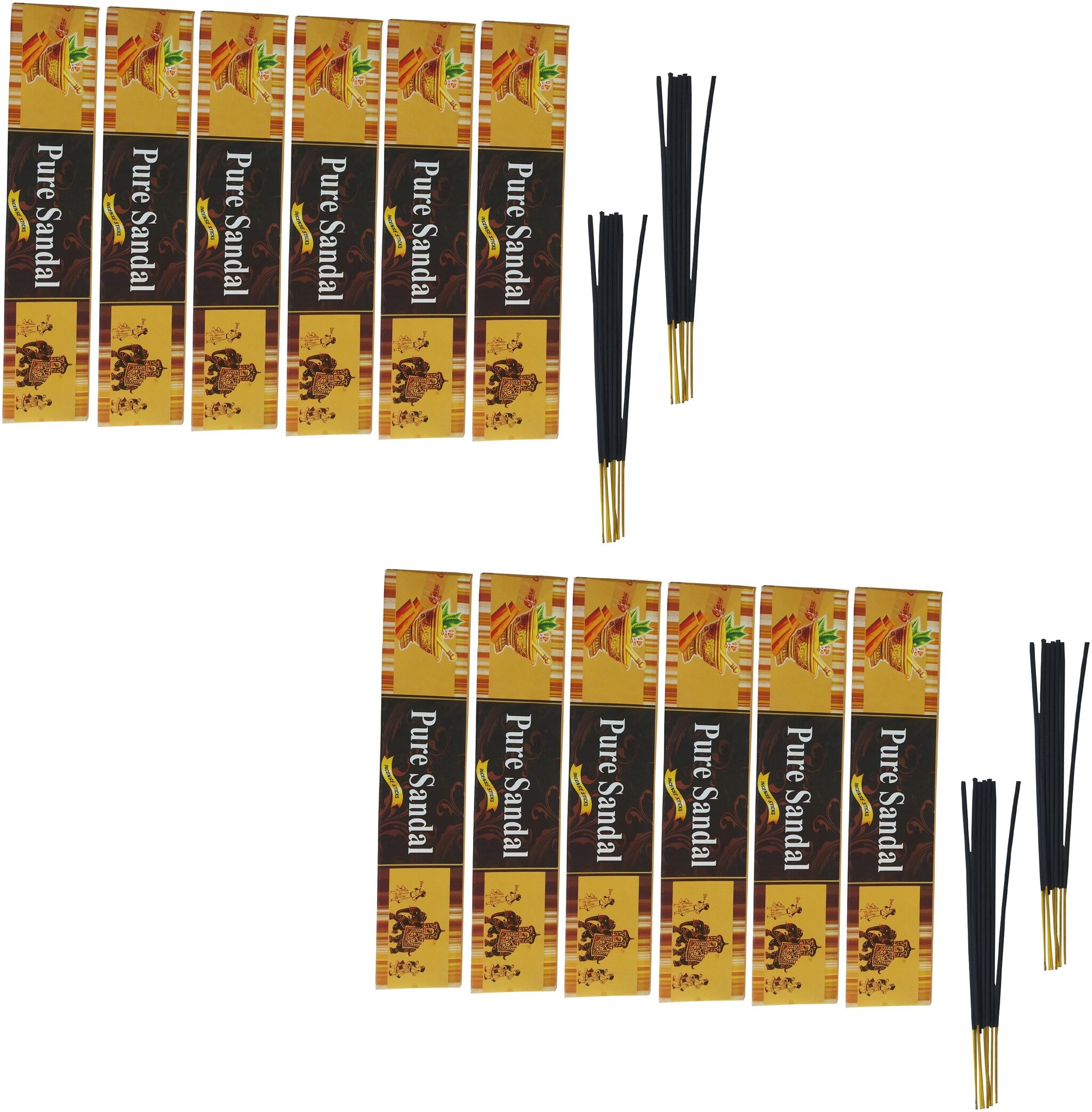 

Stylewell (Set Of 12 Pkt) Natural Mosquito Out Repellent Pollution Free Dry Fresh Pure Sandal Chandan Fragrance (10 Gram Box) Incense Sticks Agarbattis For Spiritual Purpose Worship Puja Mediation