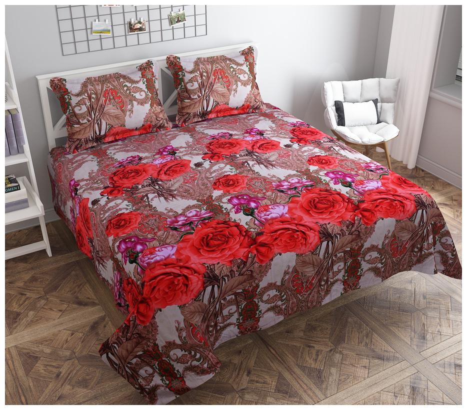 

Stylla Cotton Floral King Size Bedsheet 144 TC ( 1 Bedsheet With 2 Pillow Covers Multi )