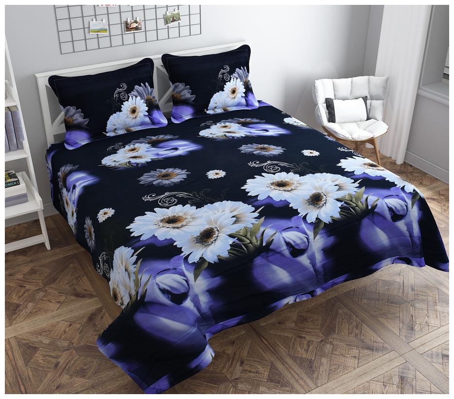 

Stylla Cotton Floral King Size Bedsheet 144 TC ( 1 Bedsheet With 2 Pillow Covers Multi )