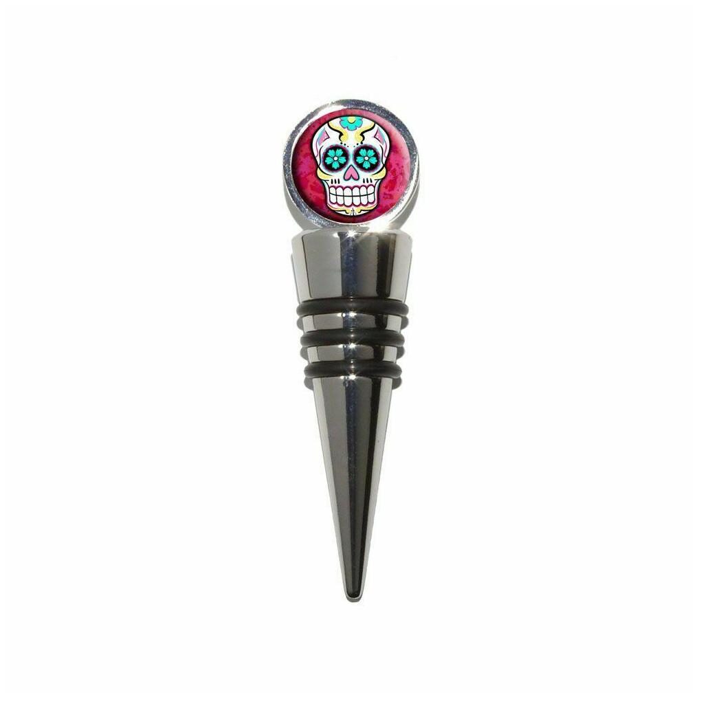 

Sugar Skull Wine Bottle Stopper Cork