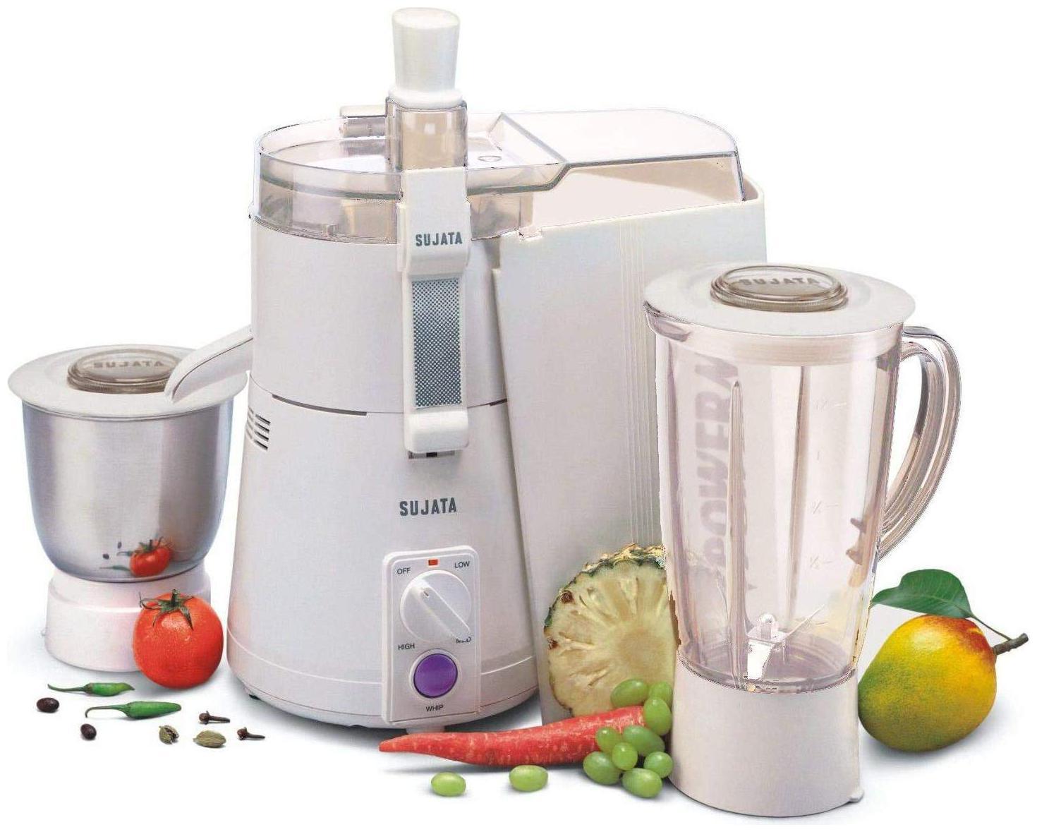 

Sujata POWERMATIC PLUS 900 W Juicer Mixer Grinder ( White 2 Jars )