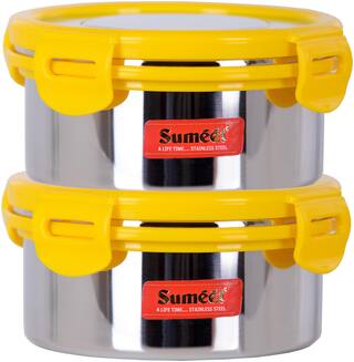 Sumeet 1 Containers Stainless steel Lunch Box - Assorted