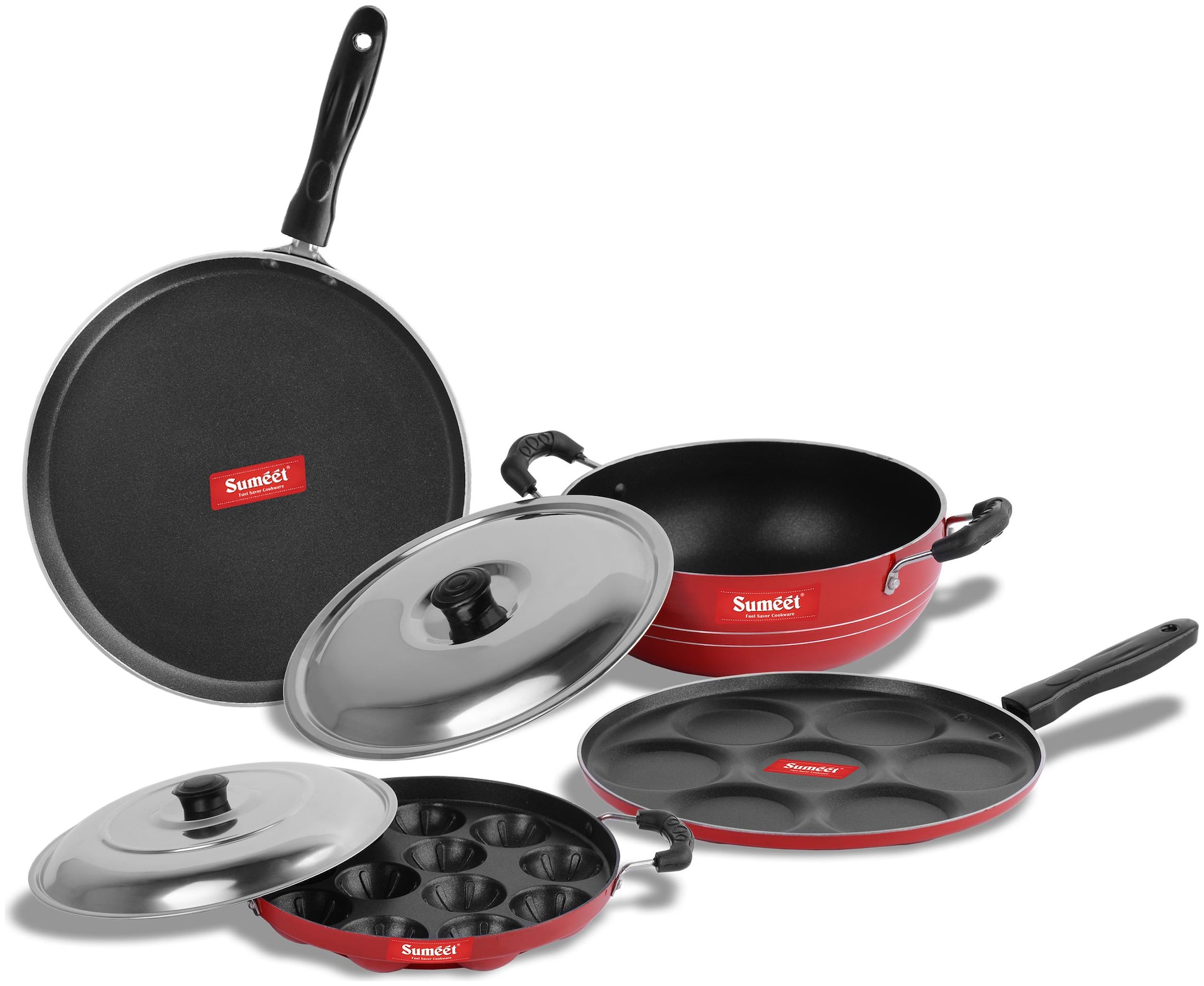 

Sumeet 2 6Mm Thick Non-Stick Shona Cookware Set