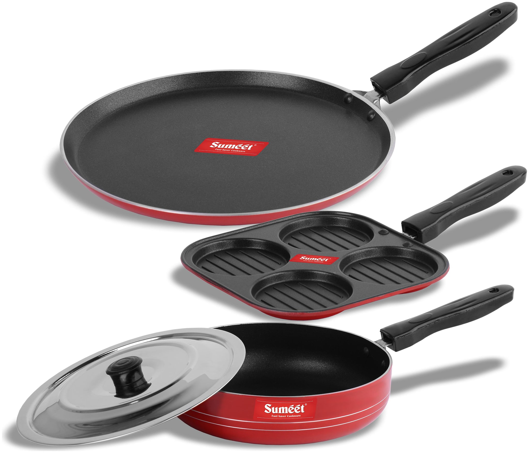 

Sumeet 2 6Mm Thick Non-Stick Redina Combo Set