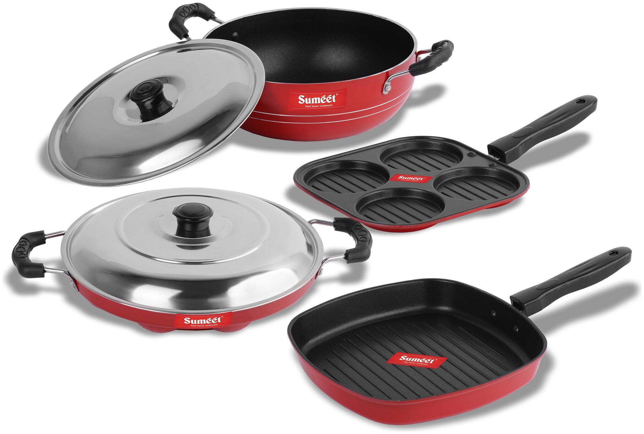 

Sumeet 2 6Mm Thick Non-Stick Hiri Cookware Set