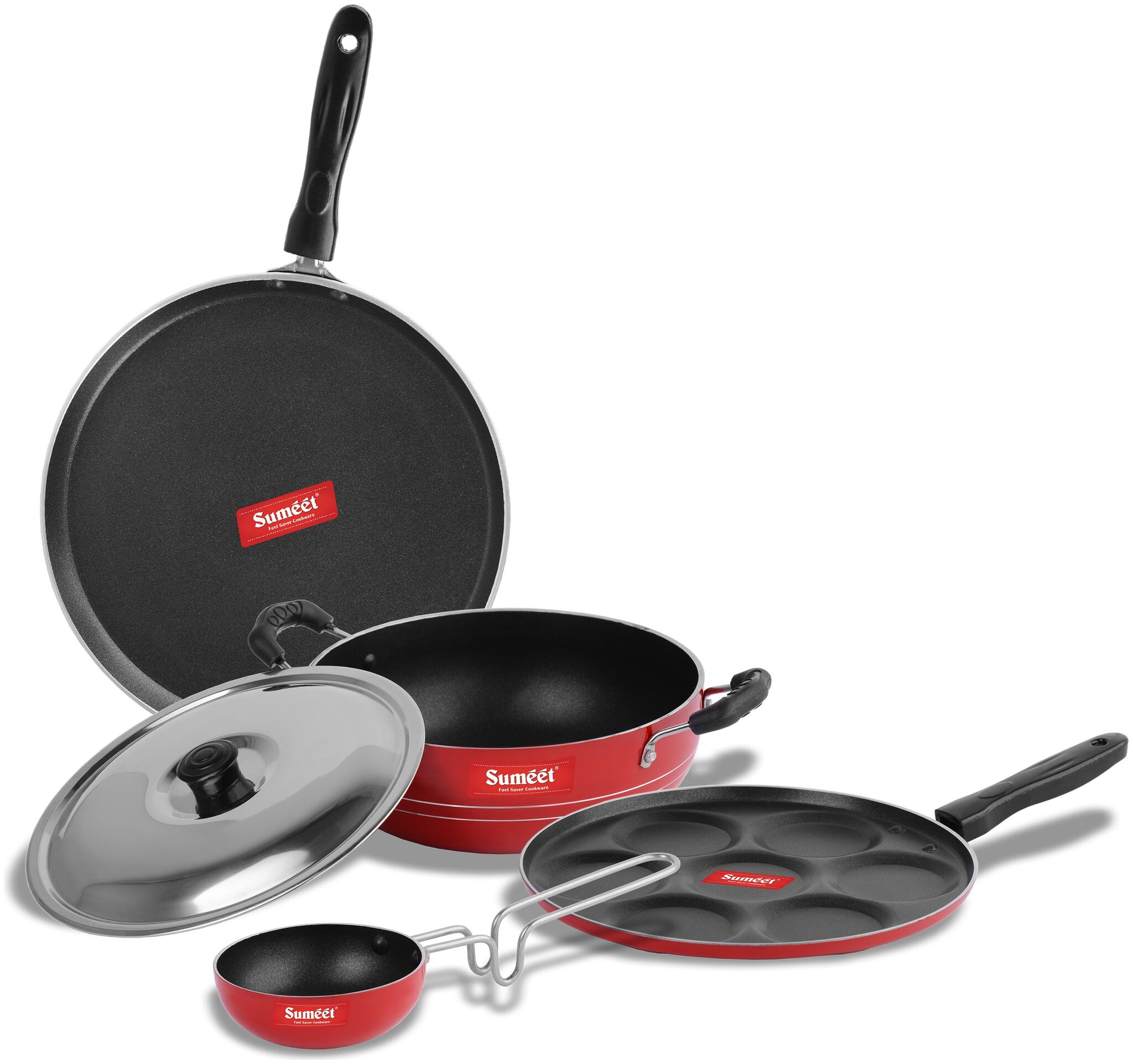 

Sumeet 2 6Mm Thick Non-Stick Ronga Cookware Set