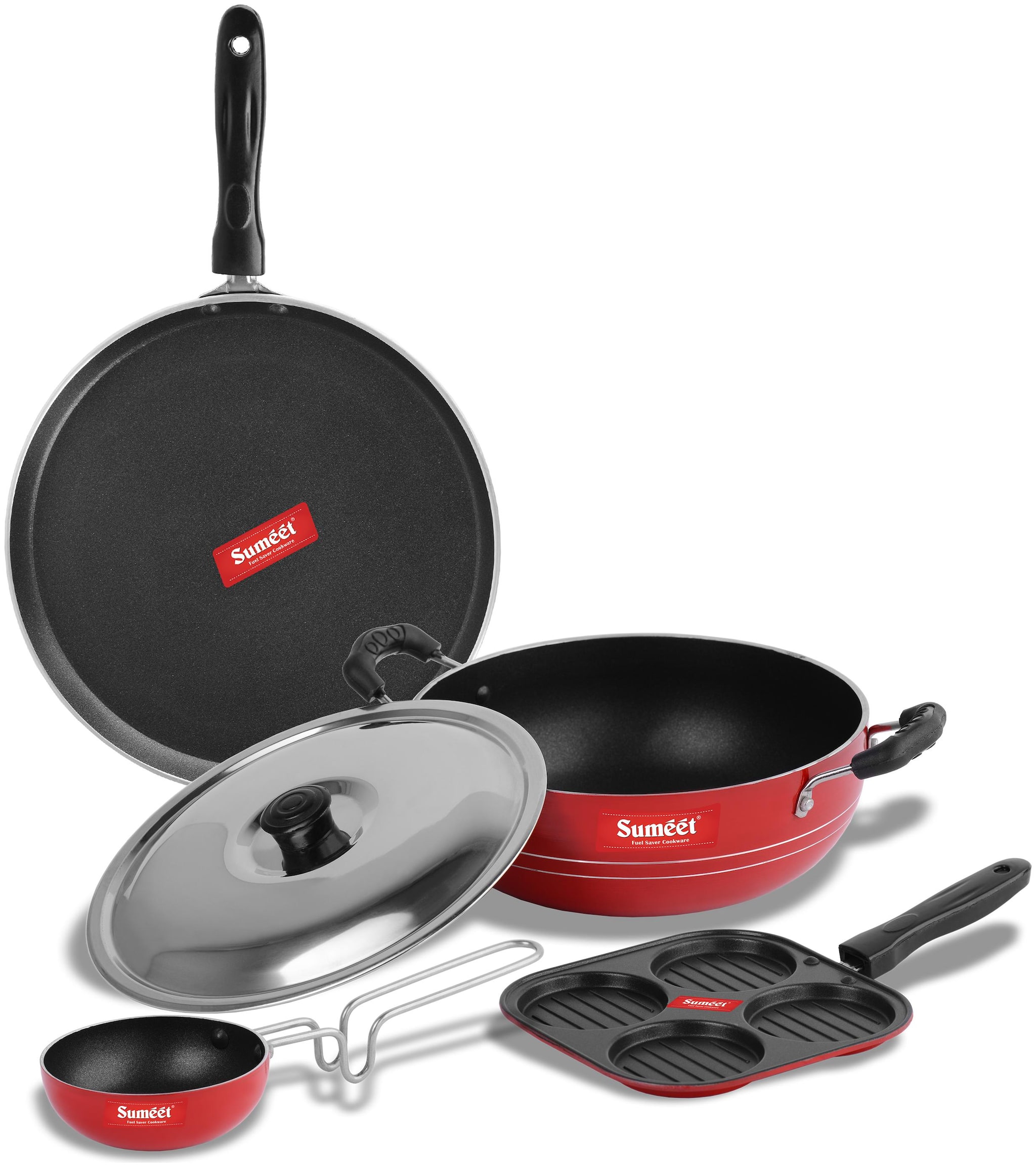 

Sumeet 2 6Mm Thick Non-Stick Rudh Cookware Set
