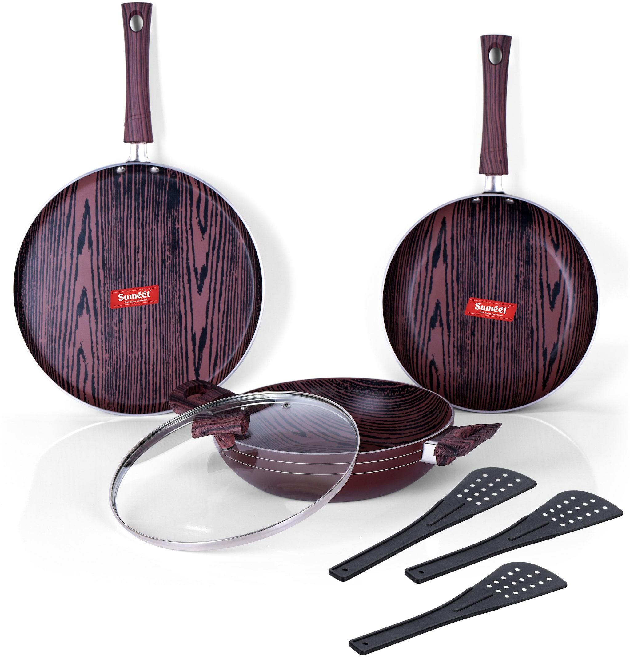 

Sumeet 2 6mm Thick Woody Non Stick Cookware Combos