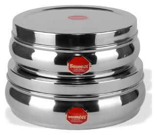 

Sumeet 3500 ml Assorted Stainless steel Container Set - Set of 4