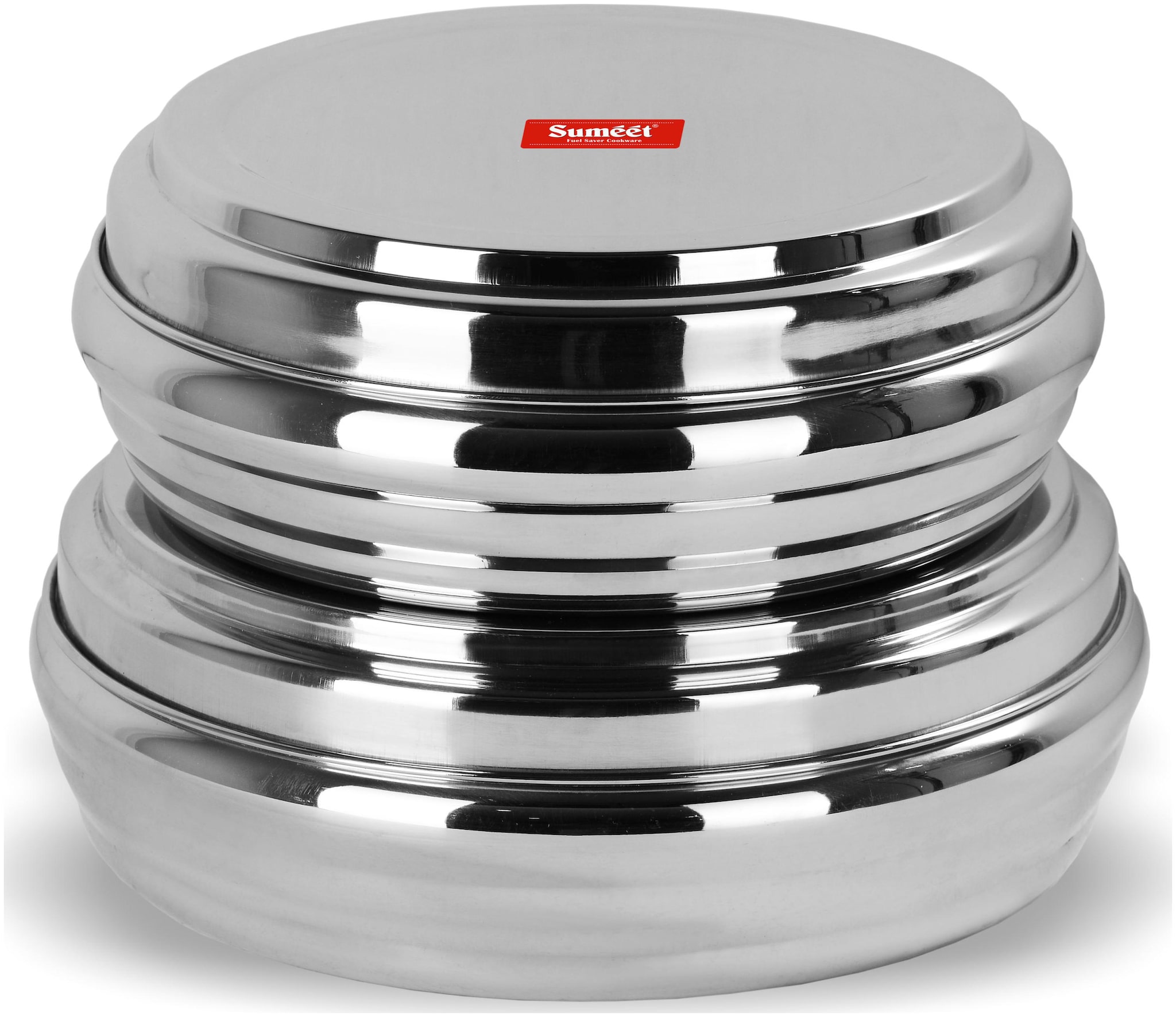 

Sumeet 4500 ml Silver Stainless steel Container Set - Set of 4