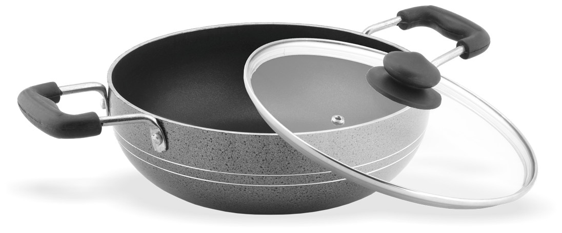 

Sumeet 4Mm Non Stick Deep Kadhai With Glass Lid - 245 Mm