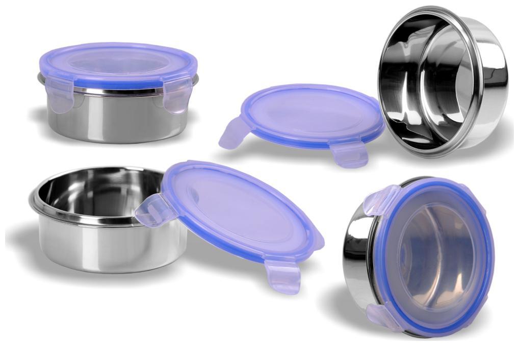 

Sumeet 1400 ml Grey Stainless steel Container Set - Set of 8