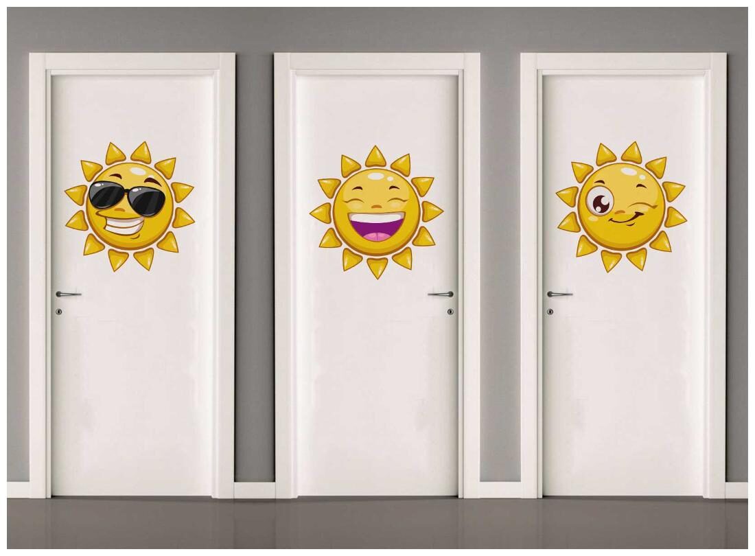 

Rawpockets Wall Stickers Sun Smileys Wall Decal Sticker