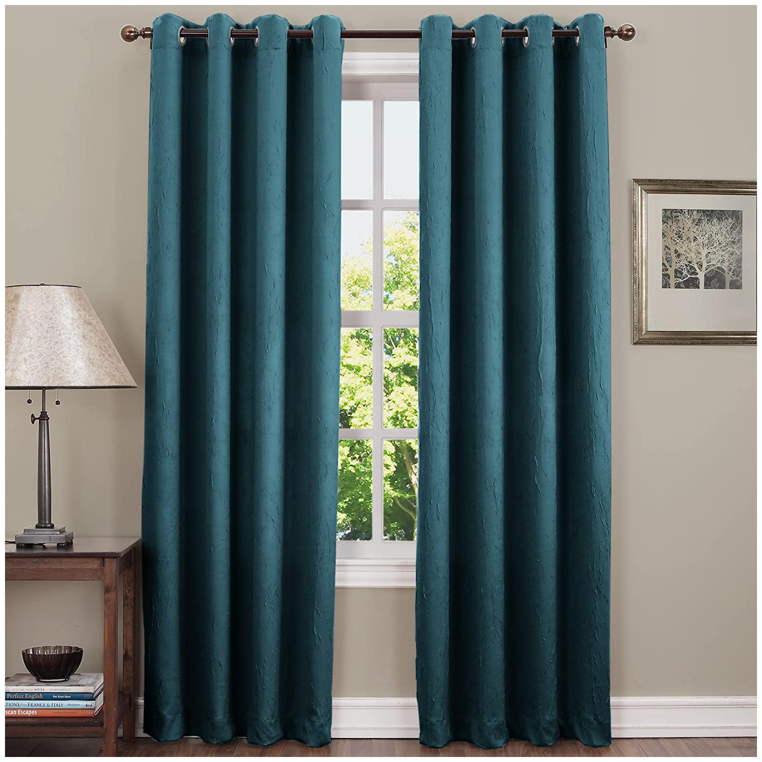 

Sun Zero Leighton Crushed Texture Energy Efficient Grommet Curtain Panel 50 x
