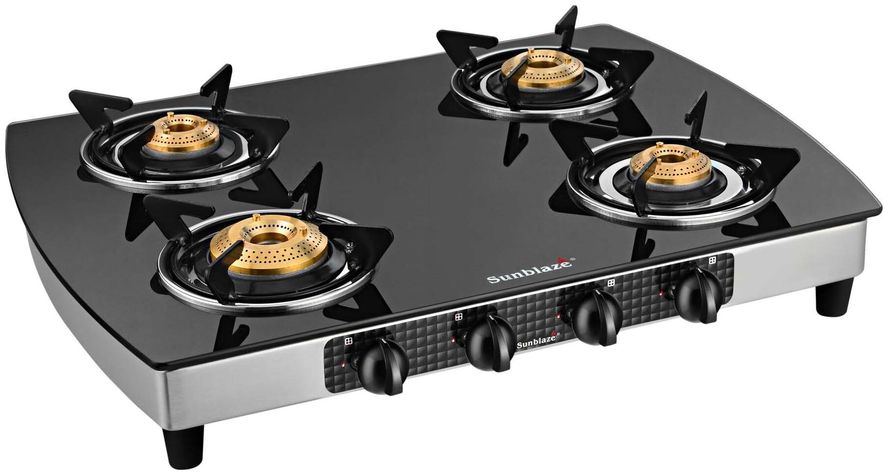

Sunblaze 21141052 4 Burner Regular Black Gas Stove ISI Certified