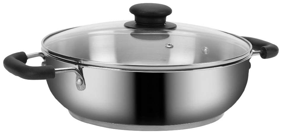 

Sunflame Kadhai With Lid Silver Stainless Steel Set of 2