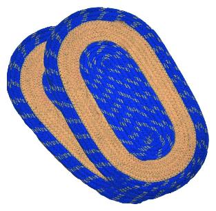 

Super India Oval Blue Door Mat (Set of 2)
