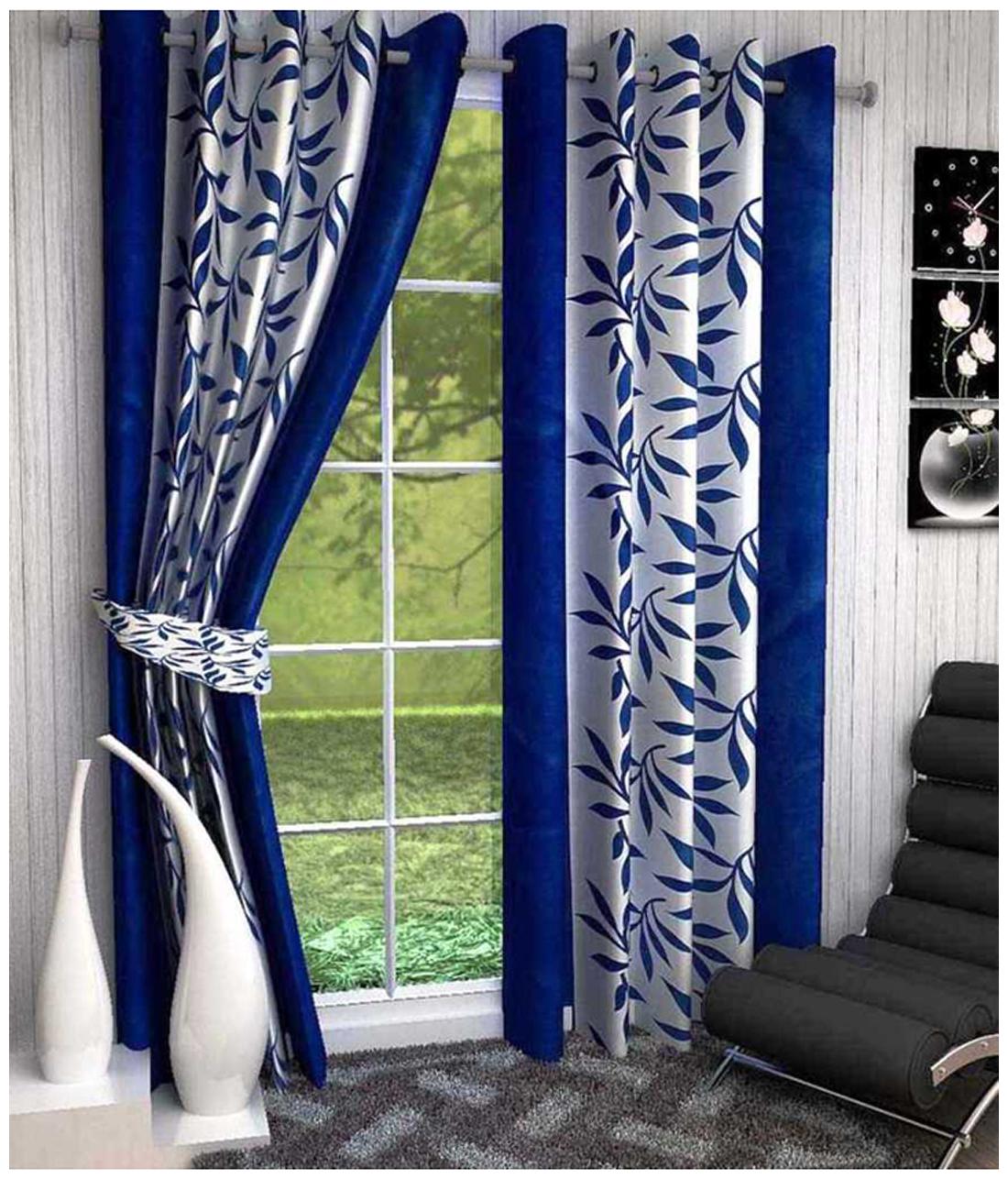 

Super India Printed Blue Door Curtain 2 Piece Set