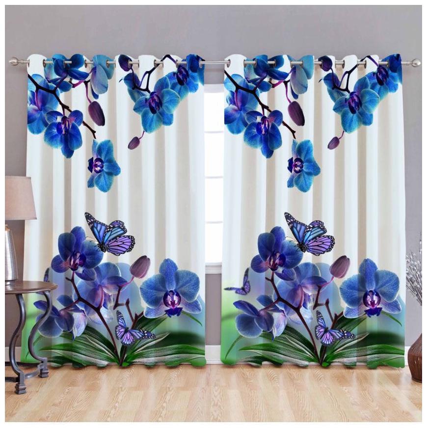 

Supersam Enterprises Polyester Door Room Darkening Multi Regular Curtain ( Eyelet Closure Printed )