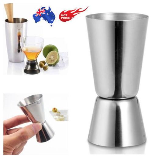 

SURSAI 1pc Stainless Steel Double Jigger Shot Glass Cocktail Bartender Measuring Cup