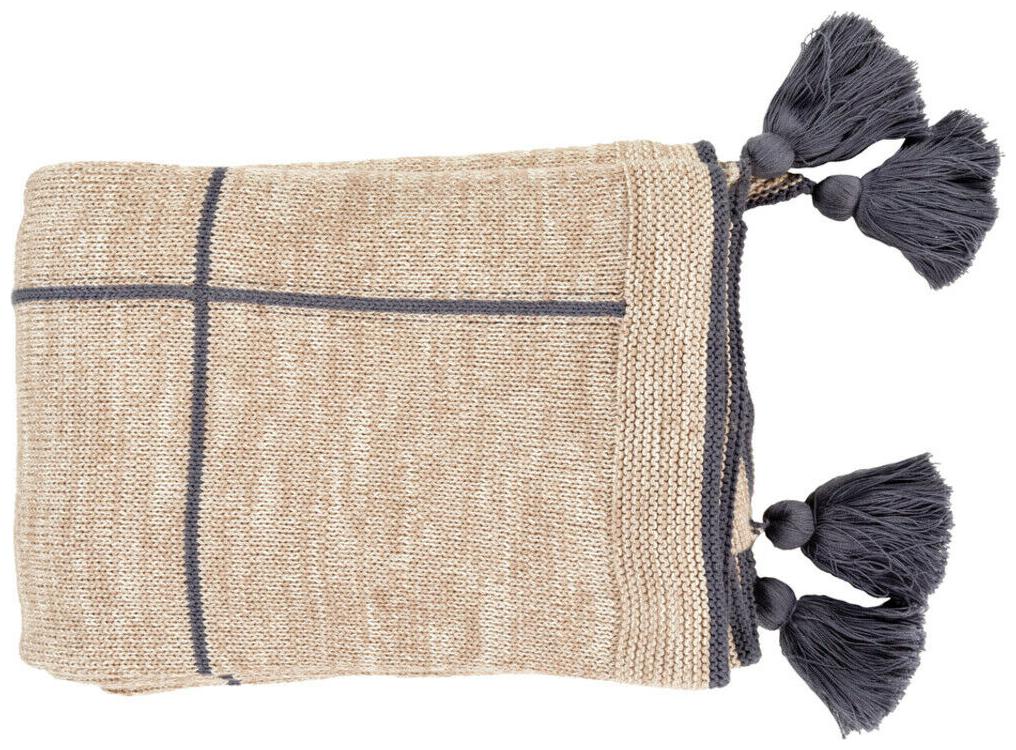 

Surya FCK1001-5060 Fleck 60 X 50 inch Denim Camel Ivory Throws
